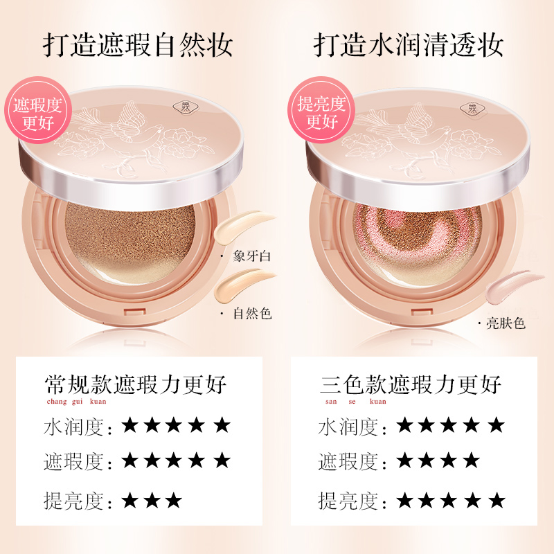 Makeup Cushion Natural Waterpoof Coverage Foundation Private Label Double Air Cushion Pressed Foundation